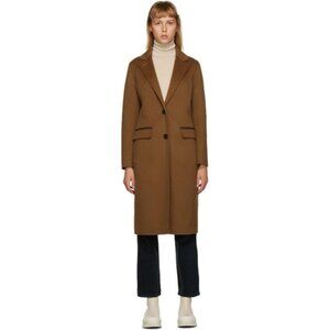 Mackage  Hens Leather Trim Wool Coat